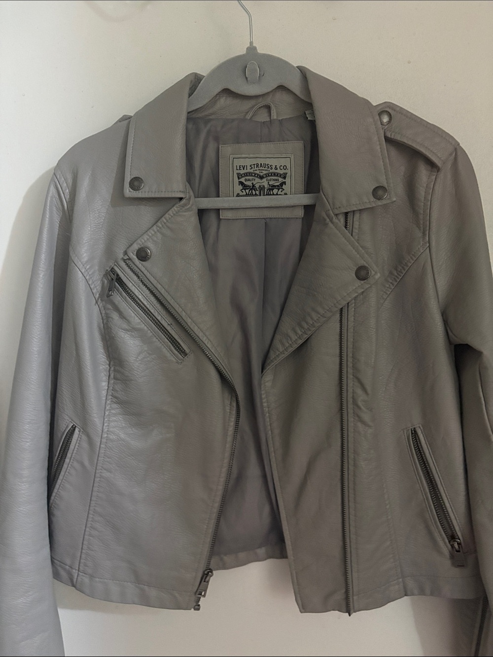 Faux leather grey Levi’s jacket